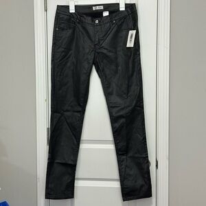 NWT JC JQ Jeans Black Skinny Size 15 Pants Reptile Reptile Snake Faux Leather
